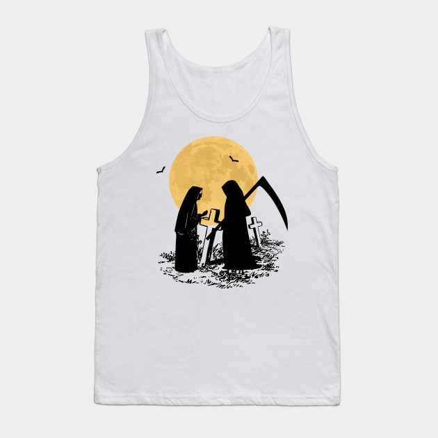 urban legend, horror story, the nun and death under the moonlight Tank Top by JENNEFTRUST